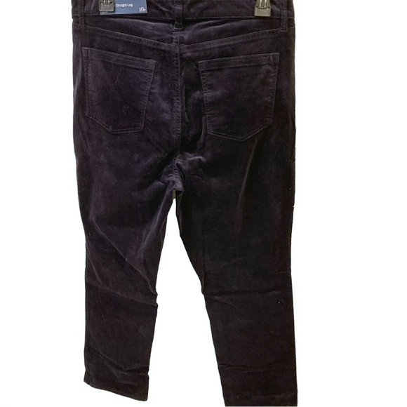 Talbots high rise curvy straight leg jeans. Navy brushed corduroy. Size 10P. NWT - Picture 2 of 4